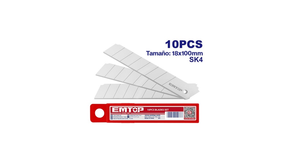 REPUESTO PARA CUTTER 18mm (10 unidades) (ESKB1801)